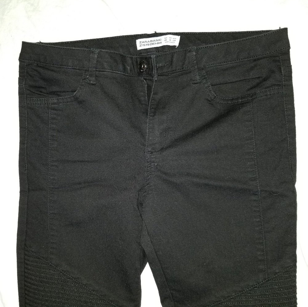 Zara Basic Denim Z1975 Motorcyle Jeans